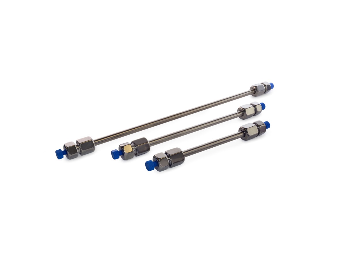 SiliaChrom analytical HPLC columns in three lengths.