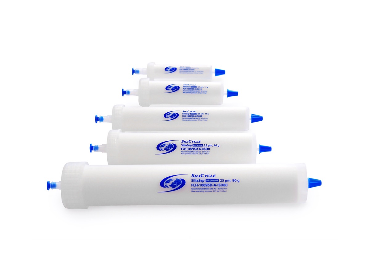 SiliaSep PREMIUM flash chromatography cartridges.
