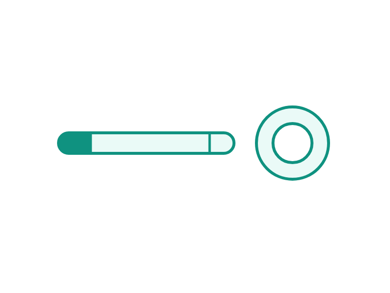 Illustration of a plunger rod and pump seal. Generic drawing, not a photograph of this part.